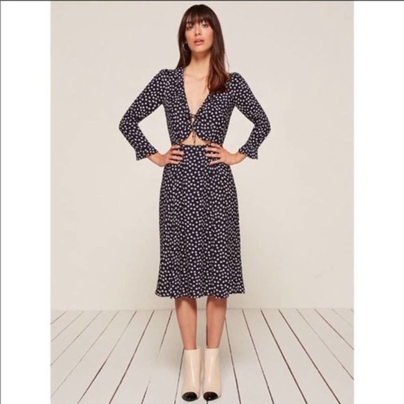 NWT REFORMATION | Floral Heidi - Blue Daisy Sz 4 - Picture 6 of 9